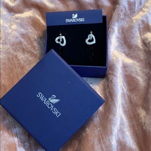 Swarovski crystals heart earrings